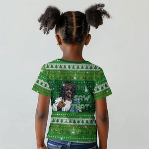 Black Jesus Merry Christmas Kid T shirt Santa Claus Africa - Religious Faith Holiday
