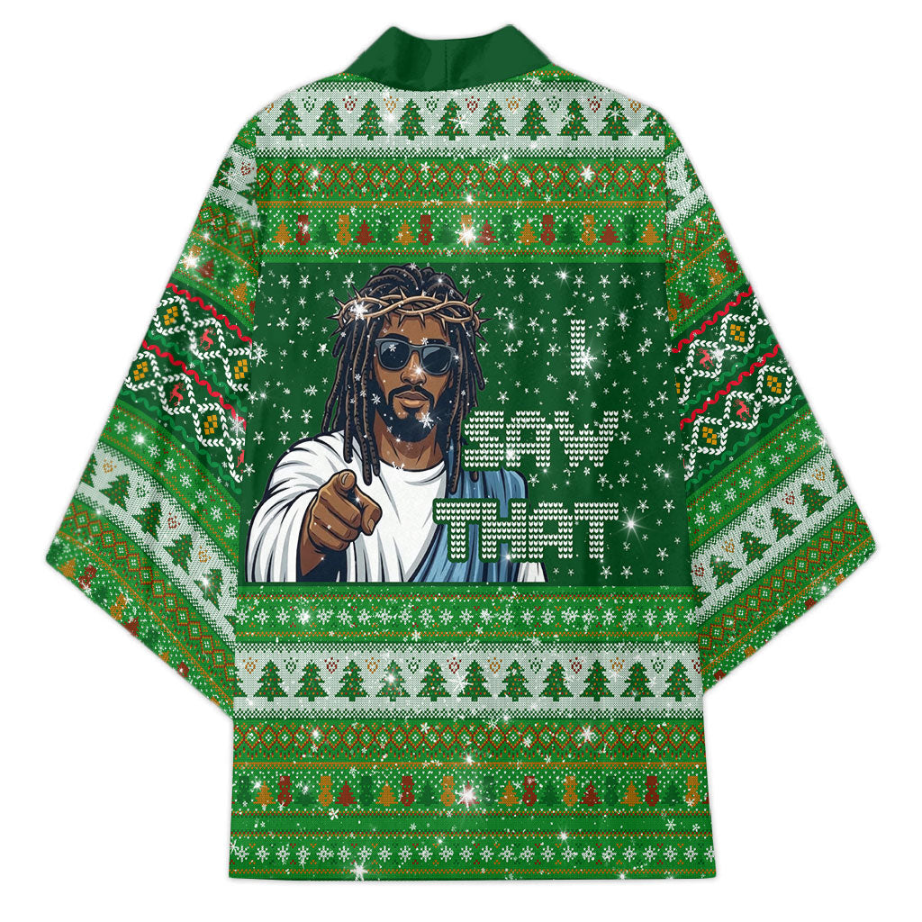 Black Jesus Merry Christmas Kimono Santa Claus Africa - Religious Faith Holiday