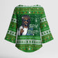 Black Jesus Merry Christmas Kimono Sleeve Blouse Santa Claus Africa - Religious Faith Holiday