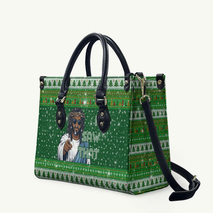 Black Jesus Merry Christmas Leather Bag Santa Claus Africa - Religious Faith Holiday