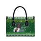 Black Jesus Merry Christmas Leather Bag Santa Claus Africa - Religious Faith Holiday