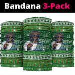 Black Jesus Merry Christmas Neck Gaiter Santa Claus Africa - Religious Faith Holiday