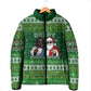 Black Jesus Merry Christmas Padded Jacket Santa Claus Africa - Religious Faith Holiday