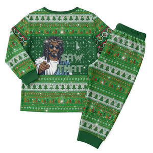 Black Jesus Merry Christmas Pajama Set Santa Claus Africa - Religious Faith Holiday