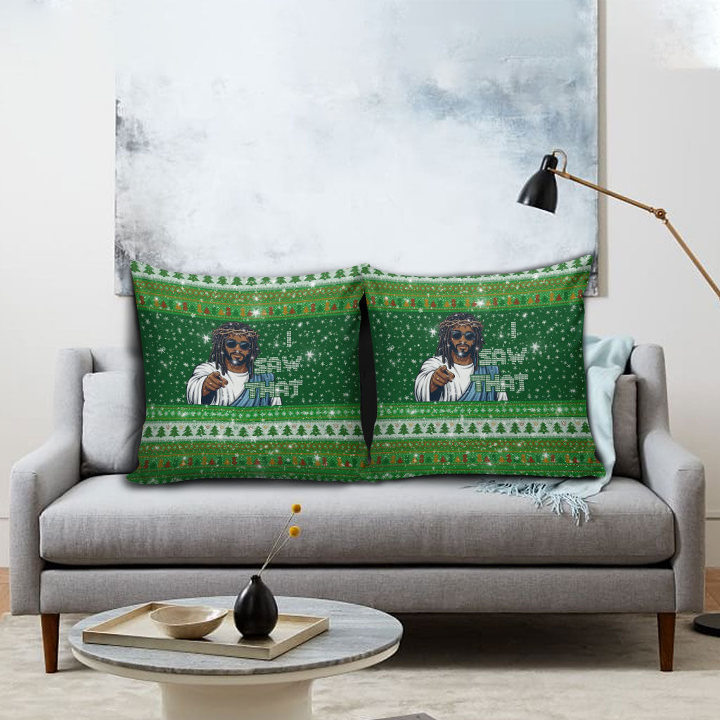 Black Jesus Merry Christmas Pillow Cover Santa Claus Africa - Religious Faith Holiday
