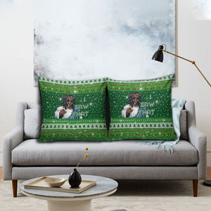 Black Jesus Merry Christmas Pillow Cover Santa Claus Africa - Religious Faith Holiday