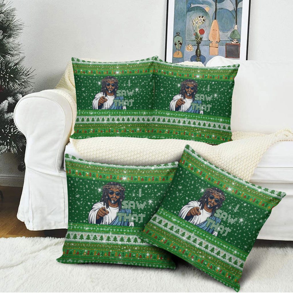 Black Jesus Merry Christmas Pillow Cover Santa Claus Africa - Religious Faith Holiday