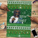 Black Jesus Merry Christmas Puzzle Santa Claus Africa - Religious Faith Holiday