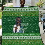 Black Jesus Merry Christmas Quilt Santa Claus Africa - Religious Faith Holiday