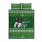 Black Jesus Merry Christmas Quilt Bed Set Santa Claus Africa - Religious Faith Holiday