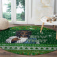 Black Jesus Merry Christmas Round Carpet Santa Claus Africa - Religious Faith Holiday