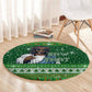 Black Jesus Merry Christmas Round Carpet Santa Claus Africa - Religious Faith Holiday