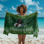 Black Jesus Merry Christmas Sarong Santa Claus Africa - Religious Faith Holiday
