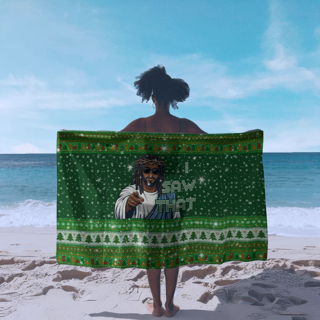Black Jesus Merry Christmas Sarong Santa Claus Africa - Religious Faith Holiday