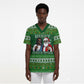 Black Jesus Merry Christmas Scrub Top Santa Claus Africa - Religious Faith Holiday