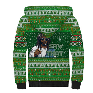 Black Jesus Merry Christmas Sherpa Hoodie Santa Claus Africa - Religious Faith Holiday