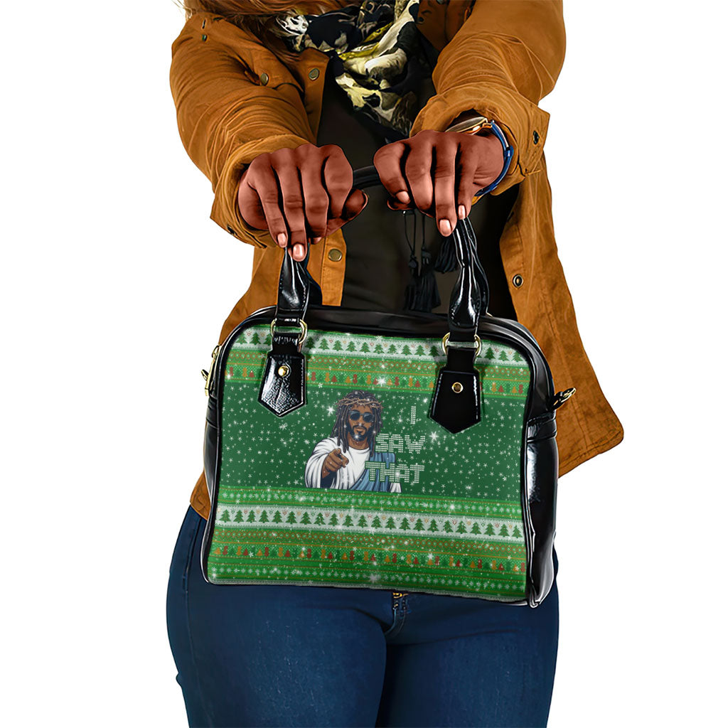Black Jesus Merry Christmas Shoulder Handbag Santa Claus Africa - Religious Faith Holiday