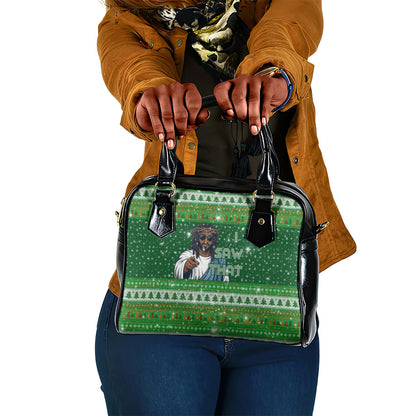 Black Jesus Merry Christmas Shoulder Handbag Santa Claus Africa - Religious Faith Holiday