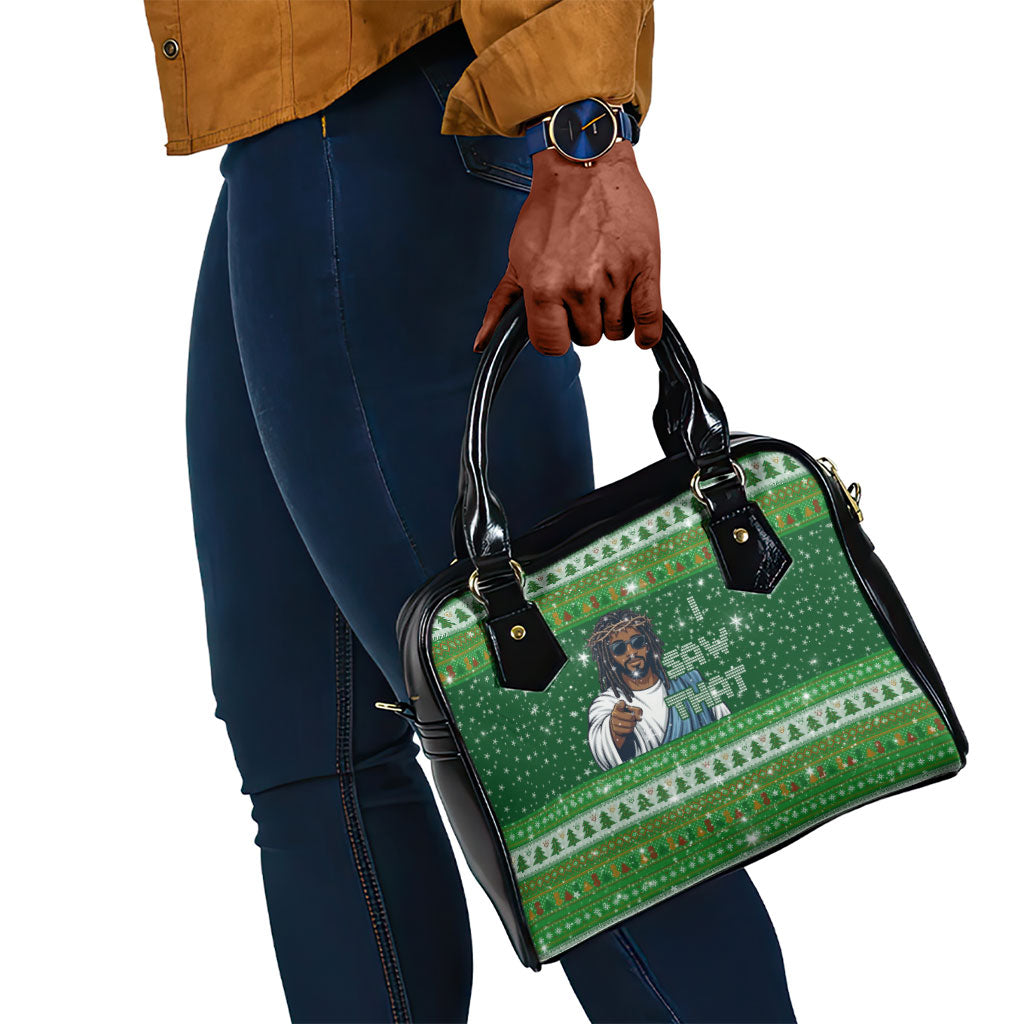 Black Jesus Merry Christmas Shoulder Handbag Santa Claus Africa - Religious Faith Holiday