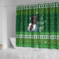 Black Jesus Merry Christmas Shower Curtain Santa Claus Africa - Religious Faith Holiday