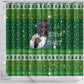 Black Jesus Merry Christmas Shower Curtain Santa Claus Africa - Religious Faith Holiday