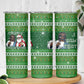 Black Jesus Merry Christmas Skinny Tumbler Santa Claus Africa - Religious Faith Holiday