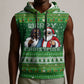 Black Jesus Merry Christmas Sleeveless Hoodie Santa Claus Africa - Religious Faith Holiday