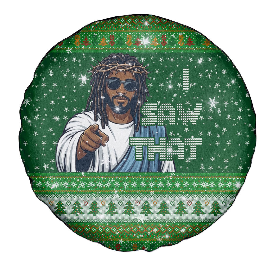 Black Jesus Merry Christmas Spare Tire Cover Santa Claus Africa - Religious Faith Holiday