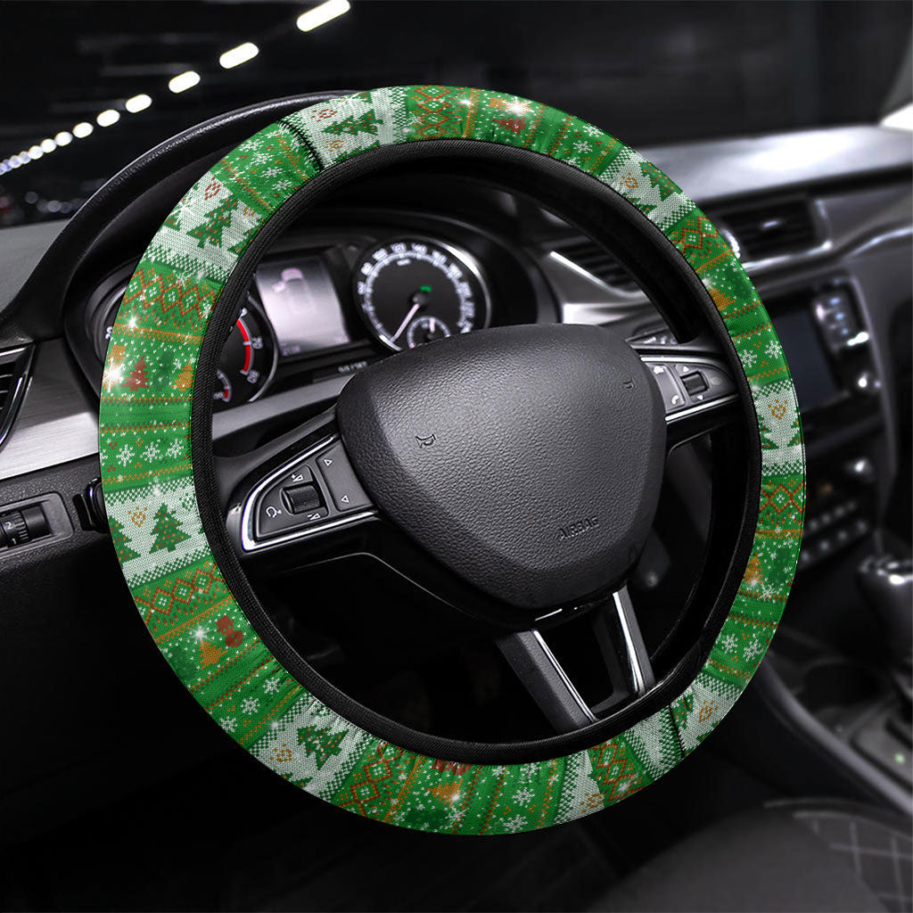 Black Jesus Merry Christmas Steering Wheel Cover Santa Claus Africa - Religious Faith Holiday
