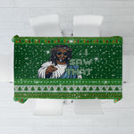 Black Jesus Merry Christmas Tablecloth Santa Claus Africa - Religious Faith Holiday