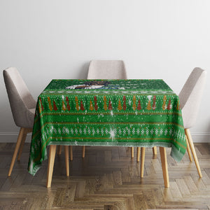 Black Jesus Merry Christmas Tablecloth Santa Claus Africa - Religious Faith Holiday