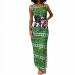 Black Jesus Merry Christmas Tank Maxi Dress Santa Claus Africa - Religious Faith Holiday