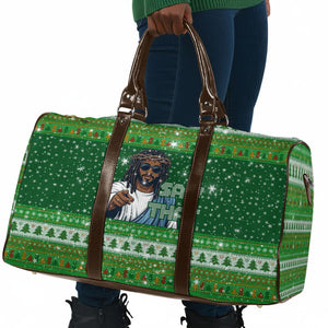 Black Jesus Merry Christmas Travel Bag Santa Claus Africa - Religious Faith Holiday