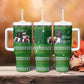 Black Jesus Merry Christmas Tumbler With Handle Santa Claus Africa - Religious Faith Holiday