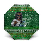Black Jesus Merry Christmas Umbrella Santa Claus Africa - Religious Faith Holiday