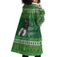 Black Jesus Merry Christmas Wearable Blanket Hoodie Santa Claus Africa - Religious Faith Holiday