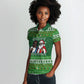 Black Jesus Merry Christmas Women Polo Shirt Santa Claus Africa - Religious Faith Holiday