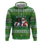 Black Jesus Merry Christmas Zip Hoodie Santa Claus Africa - Religious Faith Holiday