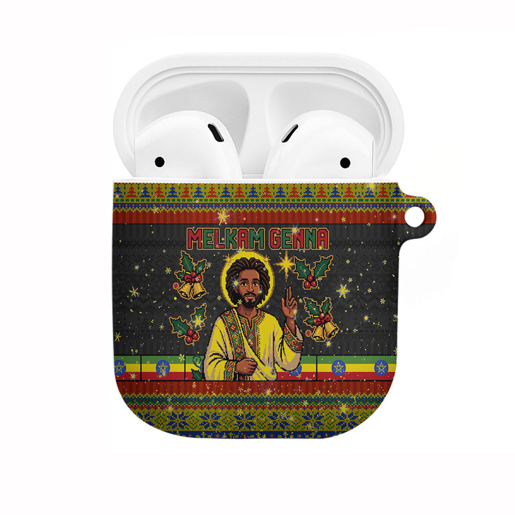 Ethiopian Melkam Genna Jesus Christmas AirPods Case Melkam Genna Ethiopian Flag Jesus Christ