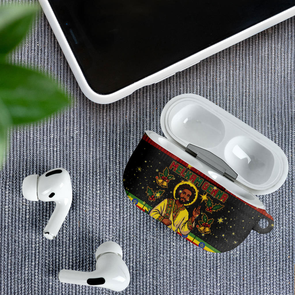 Ethiopian Melkam Genna Jesus Christmas AirPods Case Melkam Genna Ethiopian Flag Jesus Christ