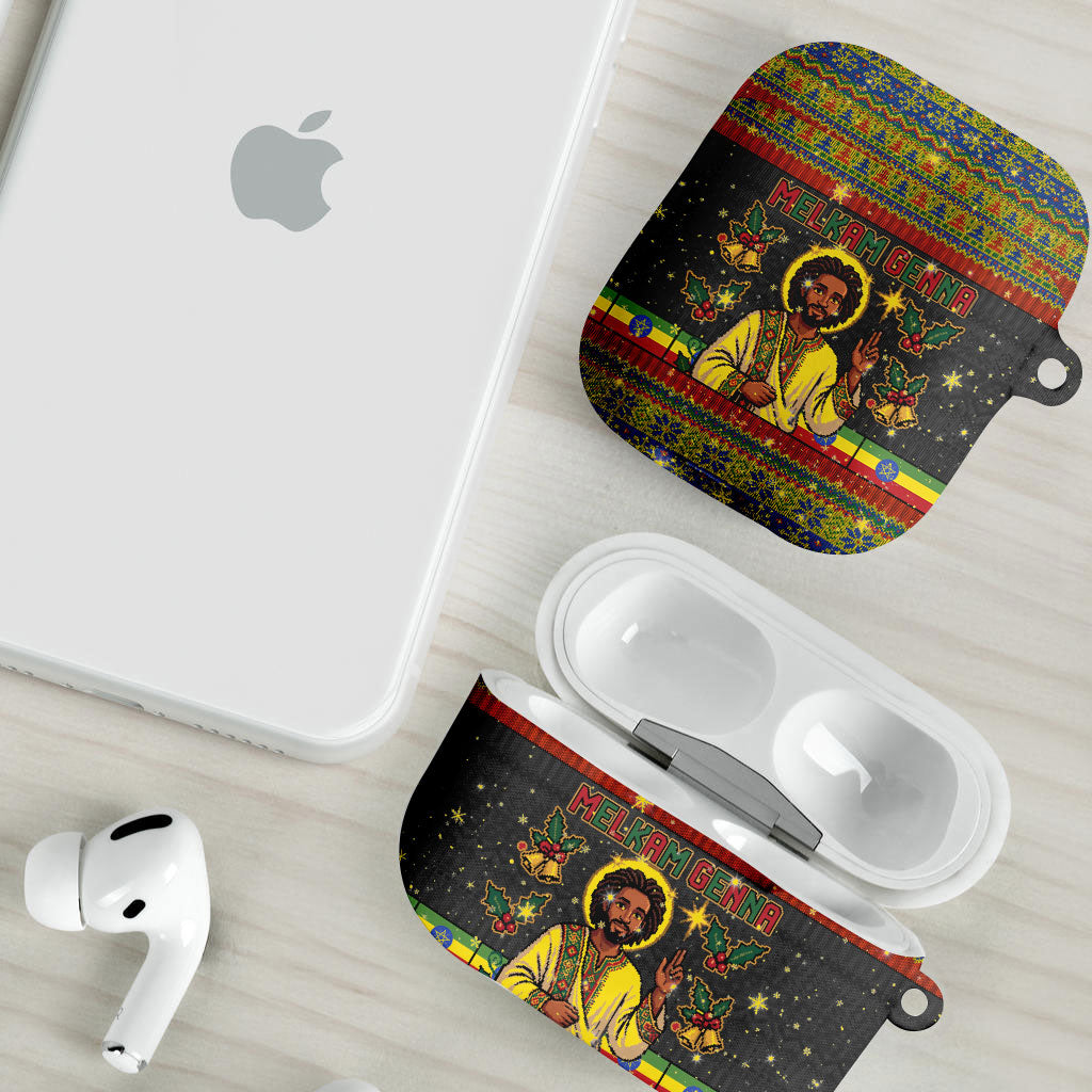 Ethiopian Melkam Genna Jesus Christmas AirPods Case Melkam Genna Ethiopian Flag Jesus Christ
