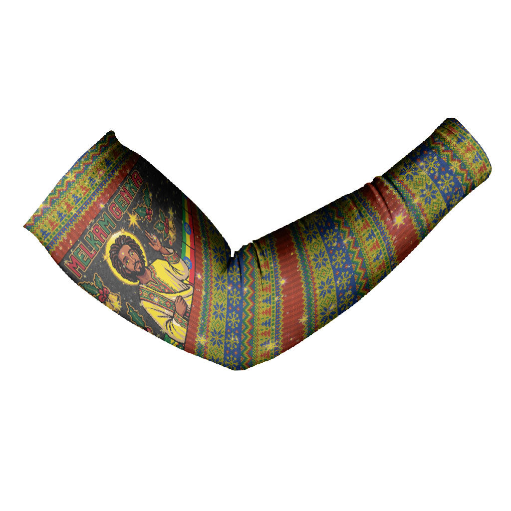 Ethiopian Melkam Genna Jesus Christmas Arm Sleeves Melkam Genna Ethiopian Flag Jesus Christ