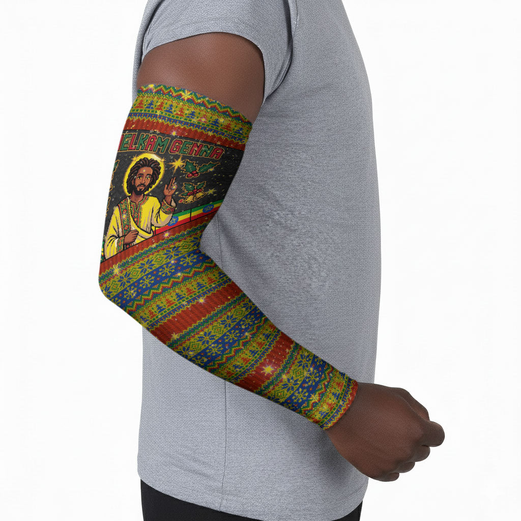 Ethiopian Melkam Genna Jesus Christmas Arm Sleeves Melkam Genna Ethiopian Flag Jesus Christ