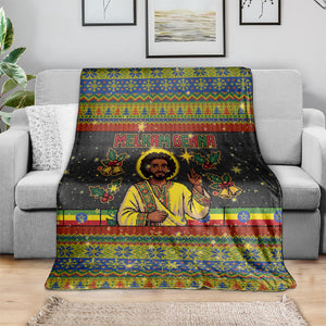 Ethiopian Melkam Genna Jesus Christmas Blanket Melkam Genna Ethiopian Flag Jesus Christ