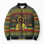Ethiopian Melkam Genna Jesus Christmas Bomber Puffer Jacket Melkam Genna Ethiopian Flag Jesus Christ