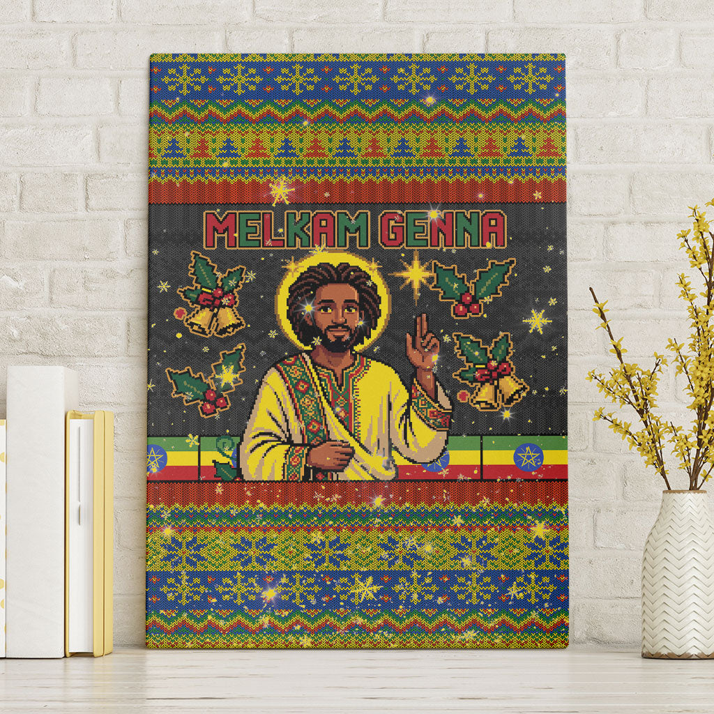 Ethiopian Melkam Genna Jesus Christmas Canvas Wall Art Melkam Genna Ethiopian Flag Jesus Christ