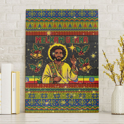 Ethiopian Melkam Genna Jesus Christmas Canvas Wall Art Melkam Genna Ethiopian Flag Jesus Christ