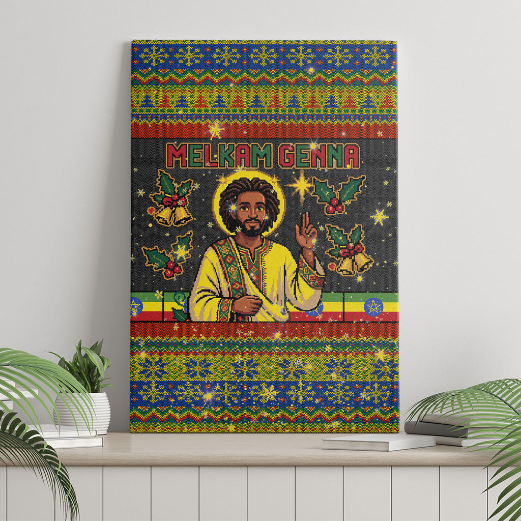 Ethiopian Melkam Genna Jesus Christmas Canvas Wall Art Melkam Genna Ethiopian Flag Jesus Christ