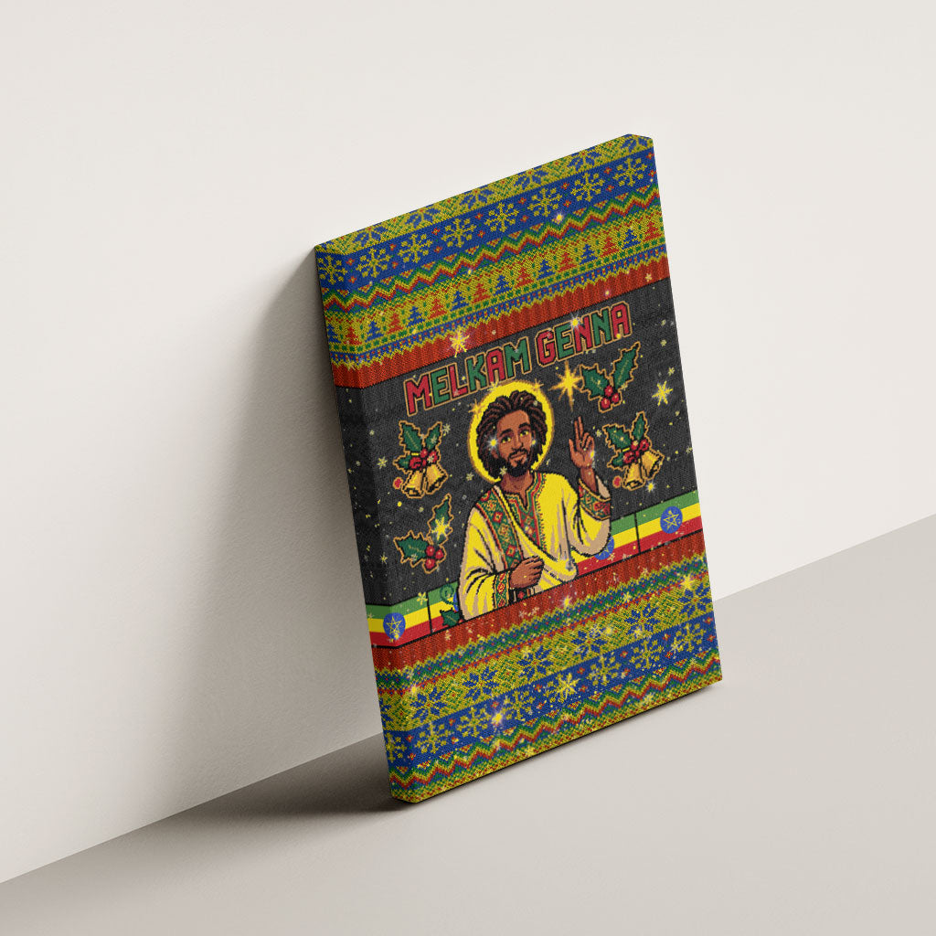 Ethiopian Melkam Genna Jesus Christmas Canvas Wall Art Melkam Genna Ethiopian Flag Jesus Christ