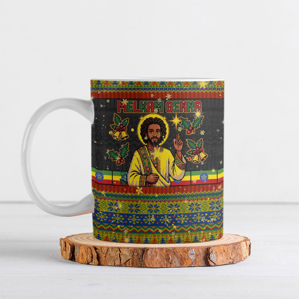 Ethiopian Melkam Genna Jesus Christmas Ceramic Mug Melkam Genna Ethiopian Flag Jesus Christ